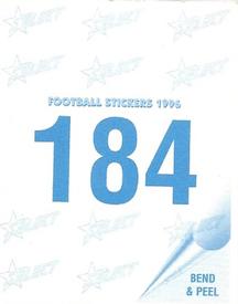 1996 Select AFL Stickers #184 Matthew Knights Back